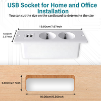 Prise de courant encastrée pour bureau, prise de courant encastrée pour meubles avec ports USB pour bureau bien rangé, comptoir de cuisine, armoire