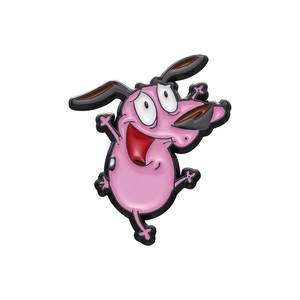 Karikatür pembe köpek emaye pimleri sevimli cesaret korkak köpek yavrusu broş yaka rozeti moda takı aksesuarları çocuklar için hediye arkadaşlar - Product Image 6