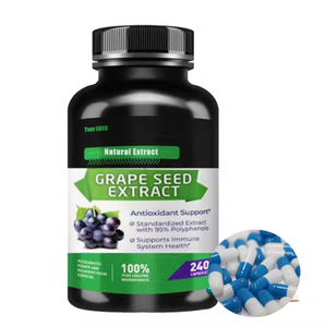 Oem Druivenzaad <span class=keywords><strong>Extract</strong></span> 95% Kruidensupplementen Antioxidant Vitamine D3 Druivenzaad <span class=keywords><strong>Extract</strong></span> Capsules - Product Image 1