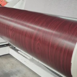 Printed Laminated Decorative Paper Wood Grain Printing Pu Coated Decorative Covering Paper Factory Price Cold Laminated For Mdf Furniture