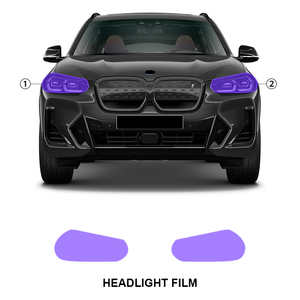 เหมาะสำหรับ<span class=keywords><strong>2022</strong></span> <span class=keywords><strong>BMW</strong></span> <span class=keywords><strong>IX3</strong></span> <span class=keywords><strong>M</strong></span> 2023 2024 PPF สีขาวเป็นสีม่วงสีขาวขาวเป็นสีดำฟิล์มป้องกันไฟหน้าภายนอก - Product Image 2