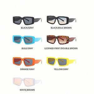 Lunettes de soleil carrées vintage orange tendance 2022 avec logo personnalisé, lunettes de soleil polygonales œil de chat pour femmes - Product Image 6