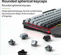 Clavier et souris ergonomiques Ksnake Viper KM160, combo pour le marché arabe, panneau métallique durable, design RGB pour les joueurs, le bureau, la maison, l'ordinateur