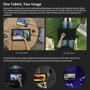 <span class=keywords><strong>Huion</strong></span> — tablette graphique professionnelle Kamvas Pro 16 Plus 4K, à double usage, écran de dessin, d'origine - Product Image 6