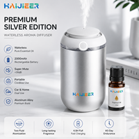 Diffuseur d'huiles essentielles intelligent sans eau HYGEA OEM ODM, double usage, pour la maison, la voiture, l'hôtel, avec éclairage LED, grand format