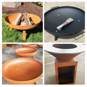 Vente en gros bon marché, patio extérieur, jardin, foyer en métal, <span class=keywords><strong>brasero</strong></span> circulaire pour barbecue, bol de foyer en acier corten - Product Image 2