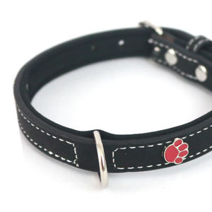 Collar para Perro y Gato de PU con Estampado de Pata Roja 2.0*42cm, Correa Reflectante de Poliéster de Liberación Rápida, Estilo Simple - Product Image 4