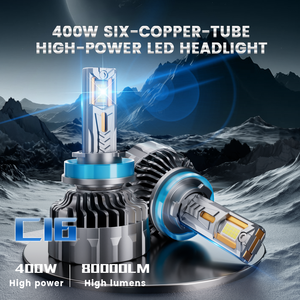 HAIZG Super Bright C16 Luzes <span class=keywords><strong>LED</strong></span> Auto 400W H7 <span class=keywords><strong>LED</strong></span>-Scheinwerfer lampe Anderes Auto licht zubehör - Product Image 2