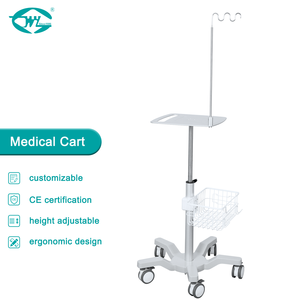WEIYE 병원 조정 가능한 의료 ECG ICU 기계 인공 호흡기 카트 호흡 계기 트롤리 - Product Image 2