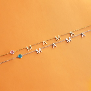 Delicado <span class=keywords><strong>personalizado</strong></span> espaciado letra chapada en oro gargantilla collar hecho a mano <span class=keywords><strong>personalizado</strong></span> nombre inicial mejor amigo <span class=keywords><strong>regalo</strong></span> - Product Image 3