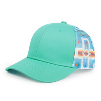 Topi Trucker Jaring 5 Panel Bordir 3D Logo Kuda Bahan Katun Vintage, Topi Baseball Outdoor, Grosir OEM, MOQ 50