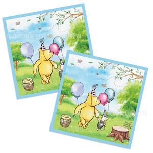 Đồ dùng tiệc sinh nhật hình gấu hoạt hình màu xanh, chủ đề hoạt hình dành cho sự kiện, lễ kỷ niệm, họp mặt của trẻ em - Product Image 6