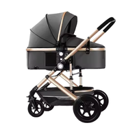 Poussette bébé convertible à deux sens, cadre en alliage d'aluminium, design pliable - Idéale pour les sorties des enfants