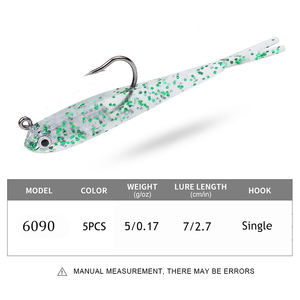 Vente en gros d'<span class=keywords><strong>eau</strong></span> douce <span class=keywords><strong>eau</strong></span> <span class=keywords><strong>de</strong></span> <span class=keywords><strong>mer</strong></span> 7cm 5g matériel <span class=keywords><strong>de</strong></span> pêche <span class=keywords><strong>pas</strong></span> <span class=keywords><strong>cher</strong></span> leurres <span class=keywords><strong>de</strong></span> <span class=keywords><strong>poisson</strong></span> souple plomb crochet PVC plastique souple appâts <span class=keywords><strong>de</strong></span> pêche - Product Image 3