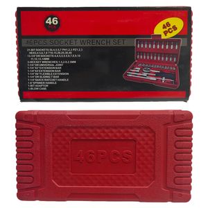 Professional 46-Piece Auto Repair <b>Hand</b> <b>Tool</b> <b>Set</b> CRV Plastic Case Includes Steel Wrenches and Sockets 1 <b>Set</b> - Product Image 3