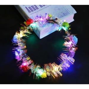Guirlande lumineuse LED en forme de fleur avec 9 roses dorées, jouet lumineux - Product Image 4