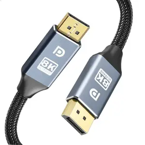 Cable de vídeo 4K 8k para cine en casa, Cable de 5M DP 1,2 8k con puerto de pantalla HD