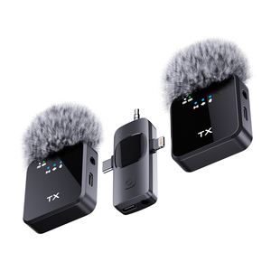F11 F15 Dynamic Wireless Lapel Microphone 3-in-1 Hands-Free <strong>Reporting</strong> Omni-Directional for Mobile Phone Interviews <strong>Street</strong> - Product Image 4