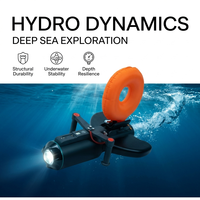 Véhicule de propulsion sous-marine DDP Sea Scooter avec propulseur hydrodynamique à ailettes et projecteur avant