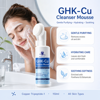 Nettoyant Visage au Peptide de Cuivre GHK-Cu, Nettoyant Moussant aux Acides Aminés, Panthénol et Extraits Botaniques, Marque Privée OEM
