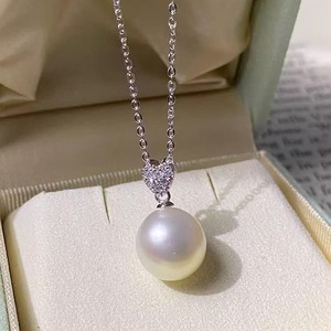 31406 Accessoires en perles DIY, pendentif en argent pur S925 avec perles de 10-13 mm, support vide, pendentif or/argent, pendentifs en diamant, breloques - Product Image 1