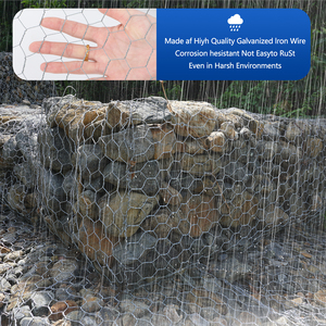 2x50ft Roll Animal Cage Fencing 23GA 0.6mm Galvanized Hexagonal <b>Wire</b> <b>Mesh</b> for Chicken <b>Wire</b> 1 Inch Opening - Product Image 4