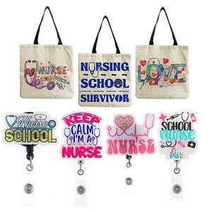 Nuevos estilos: Porta credenciales de acrílico Scrub Life RN CNA <span class=keywords><strong>ER</strong></span>, serie médica, para estudiantes de enfermería, carrete para credencial RN, artículos de regalo para enfermeras. - Product Image 6