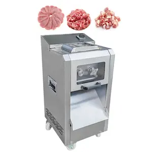 Restaurant 3-20mm thickness fresh meat slicing shredder cube dicer cutting machine fresh chicken fillet breast meat slicer