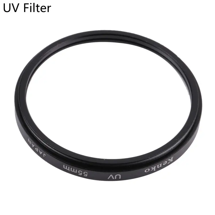 Filtri per fotocamere per vendite dirette in fabbrica filtro UV da 55mm protezione permanente dell'obiettivo per la fotografia assorbe i raggi ultravioletti