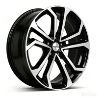 Jante en alliage forgé sur mesure 1 pièce, 15 à 26 pouces, multi-rayons, noir brillant avec face usinée, jante en aluminium pour voiture SUV RGFGD