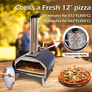 Horno de Pizza plegable de acero inoxidable, <span class=keywords><strong>tostadora</strong></span> <span class=keywords><strong>para</strong></span> interior/exterior, carbón de madera, <span class=keywords><strong>Gas</strong></span> propano, cocina <span class=keywords><strong>para</strong></span> acampar, parrillas <span class=keywords><strong>para</strong></span> barbacoa sin humo - Product Image 2