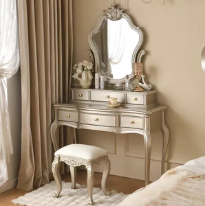 American Style Bedroom Light Luxury Solid Wood Dressing <b>Table</b> Makeup <b>Table</b> Neoclassical Princess Makeup <b>Mirror</b> - Product Image 1