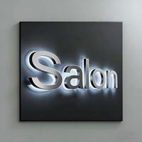Décoration murale intérieure, enseigne lumineuse en acrylique 3D rétroéclairée par LED avec lumière blanche chaude 2700K, installation facile