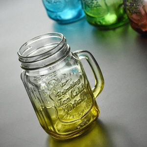 Bình Thủy Tinh Mason Có Tay Cầm Bóng 450Ml Với Ống Hút - Product Image 5