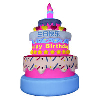 Modèle de gâteau gonflable géant Gâteau d'anniversaire gonflable Gâteau publicitaire gonflable pour la décoration