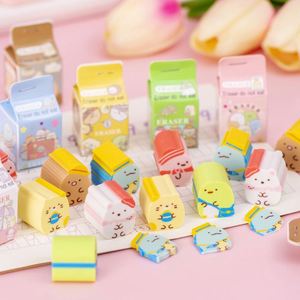 Gomme en caoutchouc X920 motif boîte de lait, design mini-animaux mignons et kawaii, modèle MAI-K32 pour enfants - Product Image 2