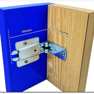 Self-Closing Carbon Steel Push <b>Spring</b> Hinge Rebound Hinge for Invisible <b>Door</b> Aisle <b>Door</b> Fire <b>Door</b> Kitchen Living Room Fence - Product Image 5