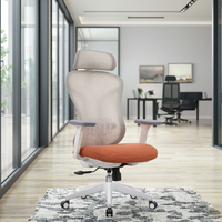 Chaise de bureau ergonomique Design moderne en maille Support lombaire à réglage automatique Certifié Classe-3 Ascenseur à gaz Hauteur réglable Chaise de bureau