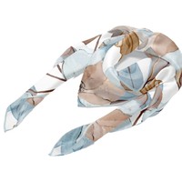 Écharpe en Chiffon 100% Soie de Mûrier Pure 138x138cm Motif Floral Printemps-Été Cadeau Carré Compact Séchage Rapide Impression Numérique