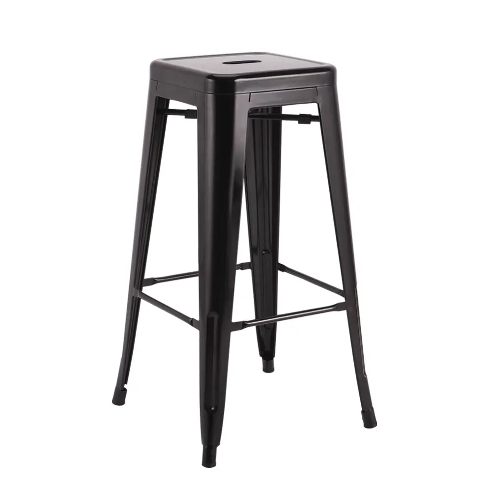Restaurant furniture chair backless retro bar stool with colorful powder coating