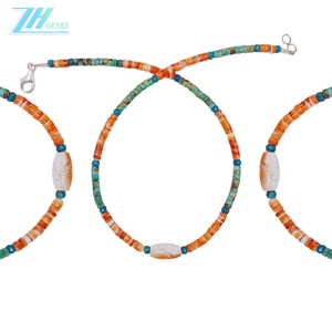 Naturale turchese Apatite spinosa ostrica tonda deads come gemma collana per l'amante e la famiglia scelta perfetta - Product Image 4