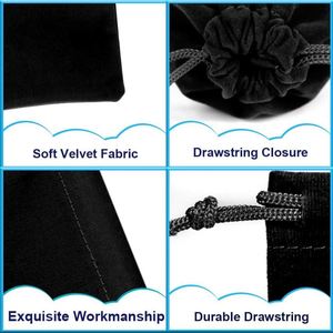 Wholesale Jewelry Party Groceries Blank Plain Reusable Soft Velvet Small All Colors <b>Drawstring</b> Dice Bag - Product Image 2