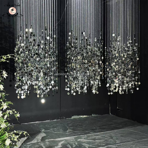 Moderna Tenda a Fili con Paillettes <span class=keywords><strong>Argento</strong></span> <span class=keywords><strong>e</strong></span> <span class=keywords><strong>Oro</strong></span> Personalizzata Lunga Drappeggio Decorazione per Sfondo Eventi Matrimoni <span class=keywords><strong>e</strong></span> Sale Ricevimento - Product Image 6