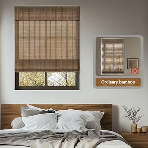 Cordless <strong>Bamboo</strong> <strong>Blind</strong> Environmentally Friendly Fabric <strong>Bamboo</strong> Shades for Outdoor Privacy Installation for Hotels Gardens - Product Image 4