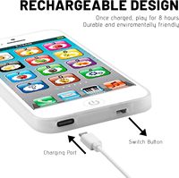 Jouet interactif de lumières éblouissantes avec 8 fonctions jouet apprentissage jouer téléphone portable pour bébé en bas âge