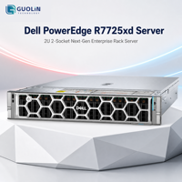 Dell PowerEdge R7725xd 2U Dual Socket AMD EPYC 9005 Series 24 DDR5 DIMM PCIe 5.0 Penyimpanan Kepadatan Tinggi Server Rak Enterprise