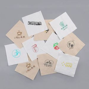 Biodegradable Virgin Custom <b>Paper</b> Printing Disposable Hotel Restaurant Fast Food Takeaway Napkins Double Layer Facial Tissue - Product Image 2