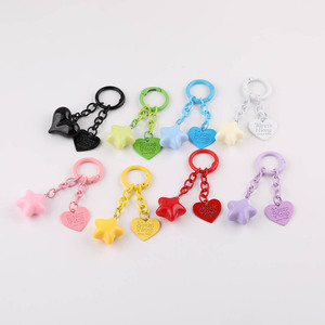 Llavero de Metal de Aleación de Zinc con Forma de Estrella y Diseño en Relieve, Opciones Multicolor para Accesorio de Bolso - Product Image 5