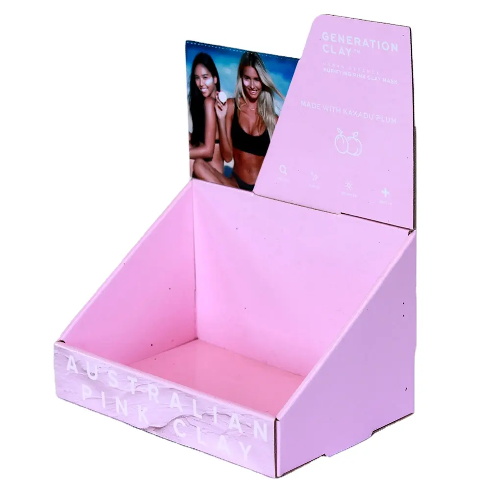 Commercio all'ingrosso Pro hair styling clip rosa cartone contatore display scatola di carta