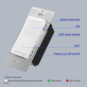 Ul chứng nhận tuya 3 cách thông minh <span class=keywords><strong>Dimmer</strong></span> chuyển đổi ánh sáng đơn cực 2.4GHz Wi-Fi <span class=keywords><strong>Dimmer</strong></span> chuyển đổi tương thích với Alexa Google trợ lý - Product Image 2